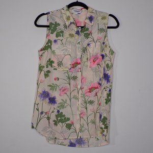 NWT Express Sleeveless Floral City Shirt, Sz S